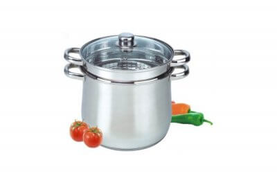 SC-0341 Stainless Steel Stockpot with Steamer Insert