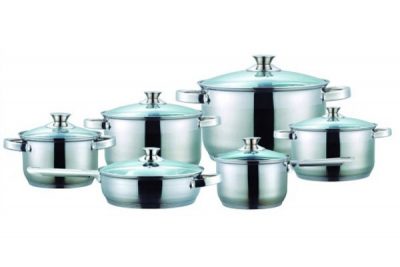 SC-1267 12 PCS Stainless Steel Cookware Set