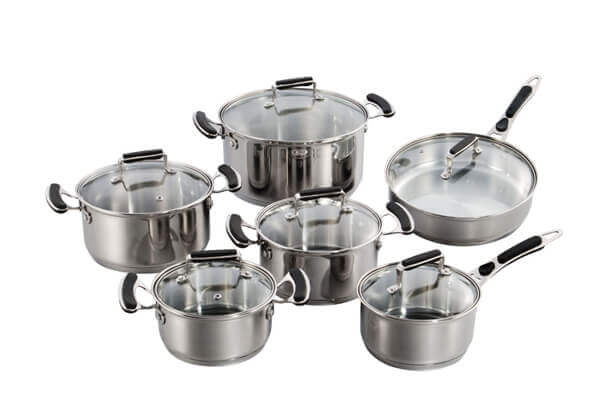 SC-1293 12 PCS Stainless Steel Cookware Set