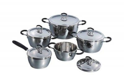 SC-1094 10 PCS Conical Shape Stainless Steel Cookware Set