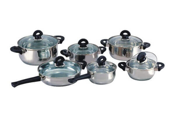 SC-1221 12 PCS Stainless Steel Cookware Set