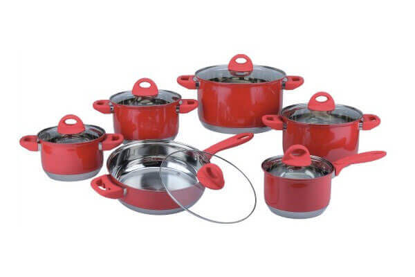 SC-1223C 12 PCS Stainless Steel Cookware Set
