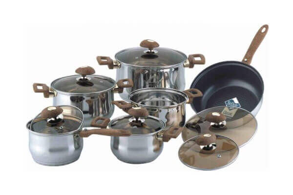 SC-1231 12 PCS Stainless Steel Cookware Set
