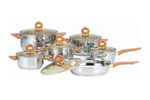 SC-1232 12 PCS Stainless Steel Cookware Set