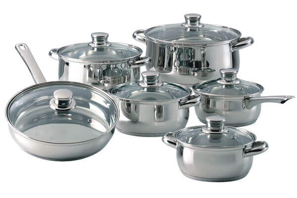 SC-1261 12 PCS Stainless Steel Cookware Set