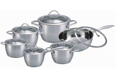 SC-1284 12 PCS Conical Shape Stainless Steel Cookware Set