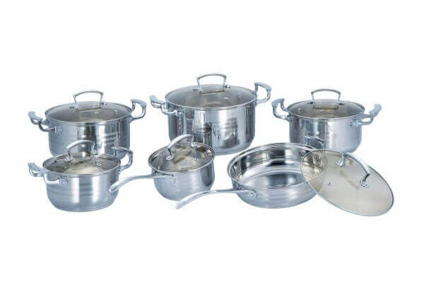 SC-1292 12 PCS Stainless Steel Cookware Set