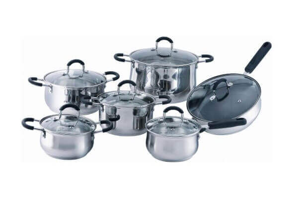 SC-1297 12 PCS Stainless Steel Cookware Set