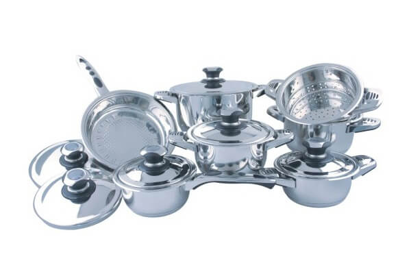 SC-1301 13 PCS Wide Edge Stainless Steel Cookware Sets