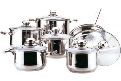 SC-1264 12 PCS Stainless Steel Cookware Set