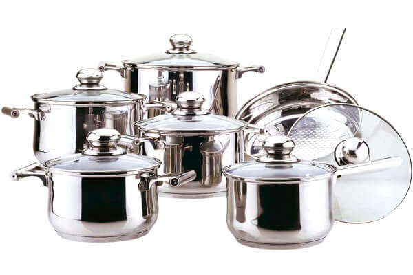 SC-1264 12 PCS Stainless Steel Cookware Set