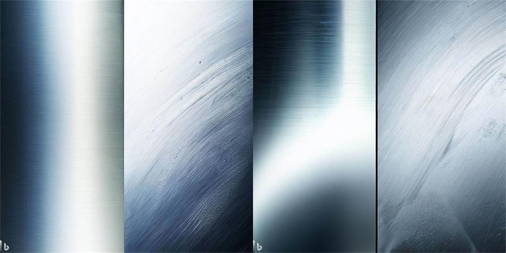 Comparative images of stainless steel surfaces